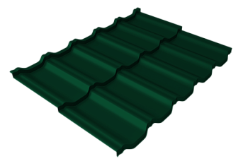 Металлочерепица "Квинта Уно" ("Kvinta Uno") 0,5 Satin Matt TX RAL 6005 зеленый мох, заказать, купить, стоимость, доставка, цена, москва
