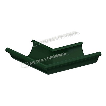 Угол желоба наружный МЕТАЛЛ ПРОФИЛЬ Foramina PUR D125 Ral 6005 купить в Москве цена с доставкой в Фелиз Хаус