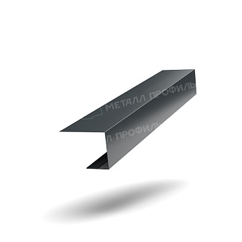Планка завершающая FASTCLICK 50х38х3000 NormanMP (ПЭ-01-7016-0.5), заказать, купить, стоимость, доставка, цена, москва