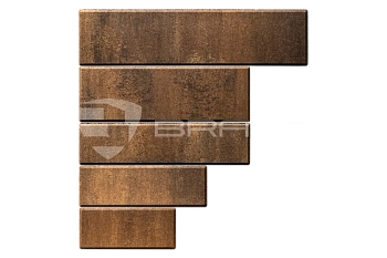 Тротуарная плитка BRAER Домино, Color Mix Каштан, 60 мм