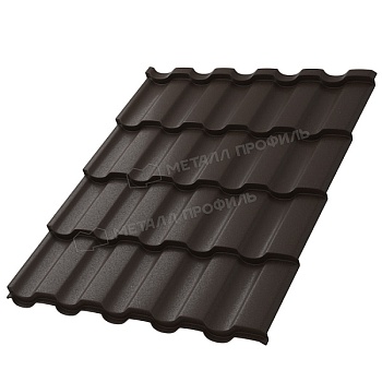 Металлочерепица МЕТАЛЛ ПРОФИЛЬ Монтекристо-S (VALORI-20-DarkBrown-0.5), заказать, купить, стоимость, доставка, цена, москва