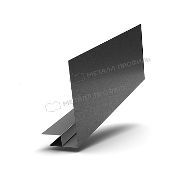 Планка карнизного свеса сложная 250х50х3000 (VikingMP-01-9005-0.45), заказать, купить, стоимость, доставка, цена, москва