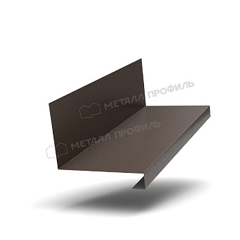 Планка примыкания нижняя к трубе FASTCLICK 150х200х2000 (VALORI-20-DarkBrown-0.5), заказать, купить, стоимость, доставка, цена, москва