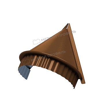 Заглушка конька круглого конусная (PURMAN-20-Argillite-0.5), заказать, купить, стоимость, доставка, цена, москва