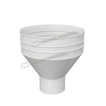 Воронка водосборная МЕТАЛЛ ПРОФИЛЬ ПРОЕКТ D350х150 Ral 9003 купить в Москве цена с доставкой в Фелиз Хаус