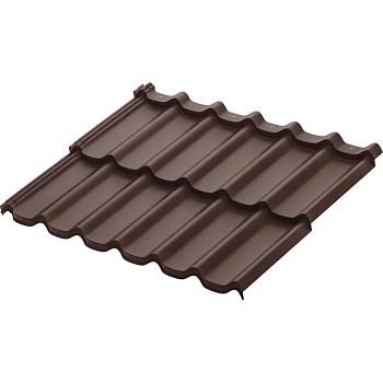 Металлочерепица Стокгольм модульная XXL 0.5мм Rooftop Бархат (Rooftop Matte) Россия RAL 8017 0.875м Aquasystem, заказать, купить, стоимость, доставка, цена, москва