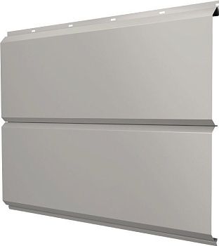 Софит металлический ЭкоБрус новый Grand Line без перфорации 0,45 ПЭ с пленкой RAL 9002 светло-серый, заказать, купить, стоимость, доставка, цена, москва
