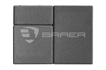 Тротуарная плитка BRAER Старый город Ландхаус, Серый, 80 мм