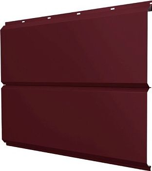 Софит металлический ЭкоБрус новый Grand Line без перфорации 0,45 Drap с пленкой RAL 3005 красное вино, заказать, купить, стоимость, доставка, цена, москва