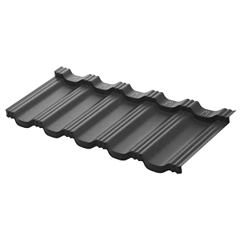 Металлочерепица Гётеборг модульная 0.5мм Rooftop Бархат (Rooftop Matte) Россия RAL 7016 0.415м Aquasystem, заказать, купить, стоимость, доставка, цена, москва