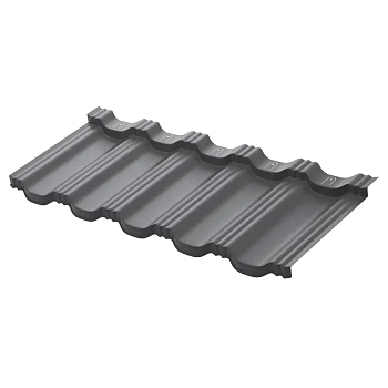 Металлочерепица Гётеборг модульная XXL 0.5мм Rooftop Бархат (Rooftop Matte) Россия RAL 7024 0.465м Aquasystem, заказать, купить, стоимость, доставка, цена, москва