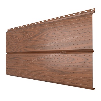 Софит МЕТАЛЛ ПРОФИЛЬ перфор. Lбрус-XL-14х335 (ECOSTEEL-01-МореныйДуб-0.5), заказать, купить, стоимость, доставка, цена, москва