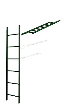Лестница кровельная стеновая МП дл. 1860 мм без кронштейнов (6005)_1шт и метизы, заказать, купить, стоимость, доставка, цена, москва