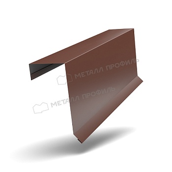 Планка торцевая кровельная FASTCLICK 65х130х2000 NormanMP (ПЭ-01-8017-0.5), заказать, купить, стоимость, доставка, цена, москва