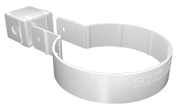 Хомут трубы Kliker ПВХ Grand Line Premium белый (инд.упак.) (RAL 9003) купить в Москве цена с доставкой в Фелиз Хаус