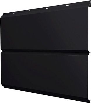 Софит металлический ЭкоБрус новый Grand Line без перфорации 0,45 ПЭ с пленкой RAL 9005 черный, заказать, купить, стоимость, доставка, цена, москва