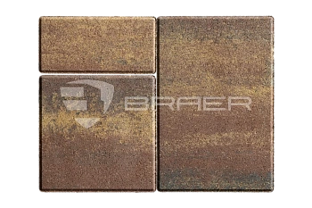 Тротуарная плитка BRAER Старый город Ландхаус, Color Mix Мальва, 80 мм