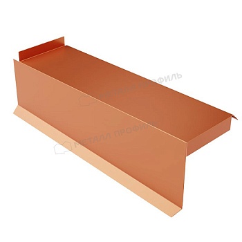 Планка сегментная торцевая левая 400 мм (AGNETA-20-Copper\Copper-0.5), заказать, купить, стоимость, доставка, цена, москва