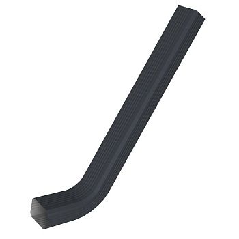 Труба гофрированная Vortex Lite 76х102х1000мм с коленом PE RAL 7024 мокрый асфальт купить в Москве цена с доставкой в Фелиз Хаус