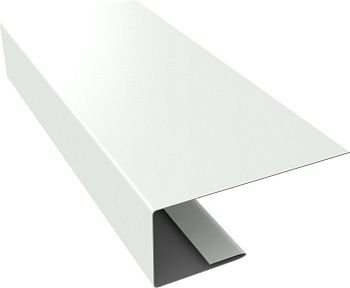 J-Профиль 18мм Grand Line 0,45 ПЭ слим с пленкой RAL 9003 сигнальный белый (3м), заказать, купить, стоимость, доставка, цена, москва