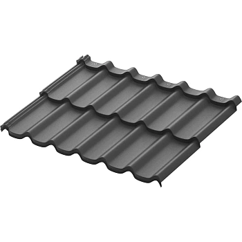 Металлочерепица Стокгольм модульная XXL 0.5мм Rooftop Бархат (Rooftop Matte) Россия RAL 7016 0.875м Aquasystem, заказать, купить, стоимость, доставка, цена, москва
