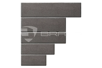 Тротуарная плитка BRAER Домино, Серый, 60 мм