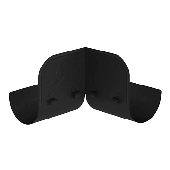 Ограничитель перелива угловой L=0,20м0,20м. Aquasystem 125 мм PU matt двусторонний RAL 9005 купить в Москве цена с доставкой в Фелиз Хаус