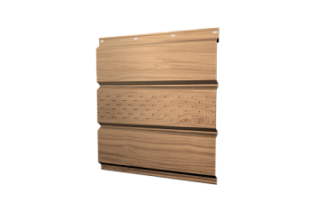 Софит металлический центральная перфорация 0,45 Print Elite с пленкой Honey Wood TwinColor, заказать, купить, стоимость, доставка, цена, москва