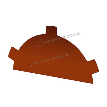 Заглушка конька круглого простая (AGNETA-20-Copper\Copper-0.5), заказать, купить, стоимость, доставка, цена, москва