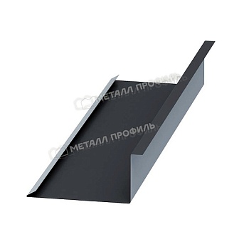 Планка примыкания нижняя 250х122х2000 (VALORI-20-Grey-0.5), заказать, купить, стоимость, доставка, цена, москва
