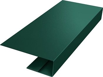 J-Профиль 12мм Grand Line 0,4 ПЭ двухсторонний с пленкой RAL 6005 зеленый мох (3м), заказать, купить, стоимость, доставка, цена, москва