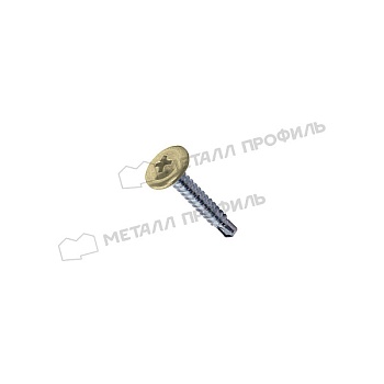 Саморез 4,2х16 RAL 1014 (слоновая кость) с прессшайбой со сверлом, заказать, купить, стоимость, доставка, цена, москва