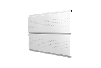 Софит ЭкоБрус new c перфорацией 0,5 Satin с пленкой RAL 9003 сигнальный белый, заказать, купить, стоимость, доставка, цена, москва