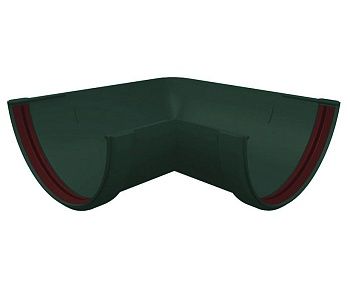 Угол желоба 90 град.Классика 120 ПВХ Grand Line зелёный (RAL 6005) купить в Москве цена с доставкой в Фелиз Хаус