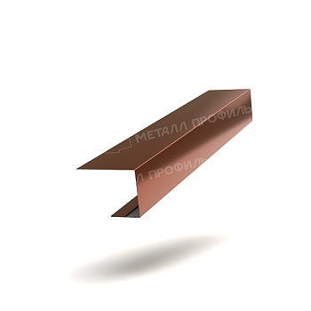 Планка завершающая FASTCLICK 50х38х3000 (PURMAN-20-Argillite-0.5), заказать, купить, стоимость, доставка, цена, москва