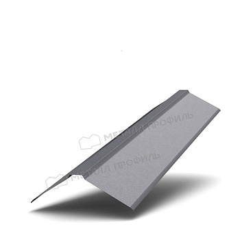 Планка конька плоского 190х190х2000 (VALORI-20-Grey-0.5), заказать, купить, стоимость, доставка, цена, москва