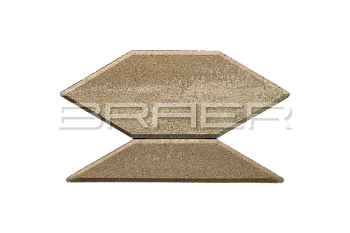 Тротуарная плитка BRAER Карат, Color Mix Миндаль, 80 мм