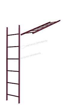 Лестница кровельная стеновая МП дл. 1860 мм без кронштейнов (3005)_1шт и метизы, заказать, купить, стоимость, доставка, цена, москва