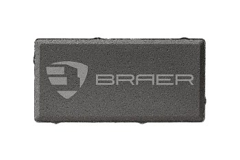Тротуарная плитка BRAER Прямоугольник, Серый, 60 мм