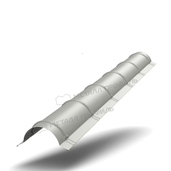 Планка конька круглого R110х2000 NormanMP (ПЭ-01-9002-0.5), заказать, купить, стоимость, доставка, цена, москва