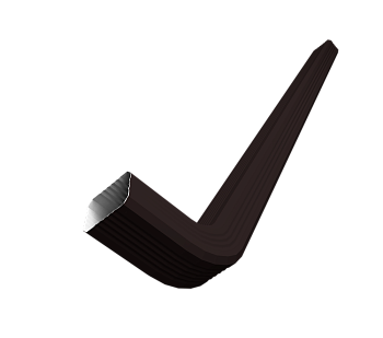 Труба гофрированная Vortex Lite Matt 76х102х3000мм с коленом RAL 9005 черный купить в Москве цена с доставкой в Фелиз Хаус