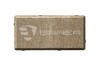 Тротуарная плитка BRAER Прямоугольник, Color Mix Миндаль, 40 мм