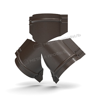 Y-образный тройник для круглого конька R110 (VALORI-20-DarkBrown-0.5), заказать, купить, стоимость, доставка, цена, москва