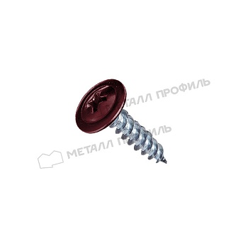 Саморез 4,2х16 RAL 3005 (красное вино) острый с прессшайбой, заказать, купить, стоимость, доставка, цена, москва