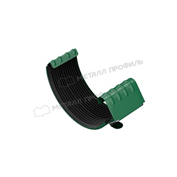 Соединитель желоба МЕТАЛЛ ПРОФИЛЬ Foramina PUR D125 Ral 6005 купить в Москве цена с доставкой в Фелиз Хаус