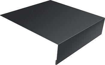 Планка лобовая/околооконная простая 190х50 Grand Line 0,45 Drap СТ двухсторонний RAL 7024 мокрый асфальт (3м), заказать, купить, стоимость, доставка, цена, москва