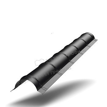 Планка конька круглого R110х2000 (ПЭ-01-9005-0.45), заказать, купить, стоимость, доставка, цена, москва