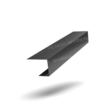 Планка завершающая FASTCLICK 50х38х3000 (VALORI-20-DarkGrey-0.5), заказать, купить, стоимость, доставка, цена, москва