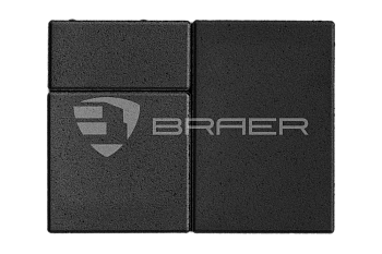 Тротуарная плитка BRAER Старый город Ландхаус, Черный, 80 мм