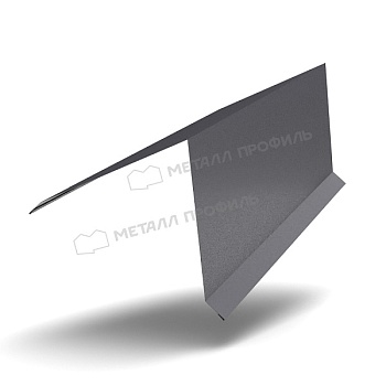 Планка конька кровли односкатной 185х185х2000 (VALORI-20-Grey-0.5), заказать, купить, стоимость, доставка, цена, москва
